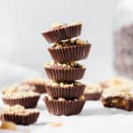 homemade vegan peanut butter cups stacked