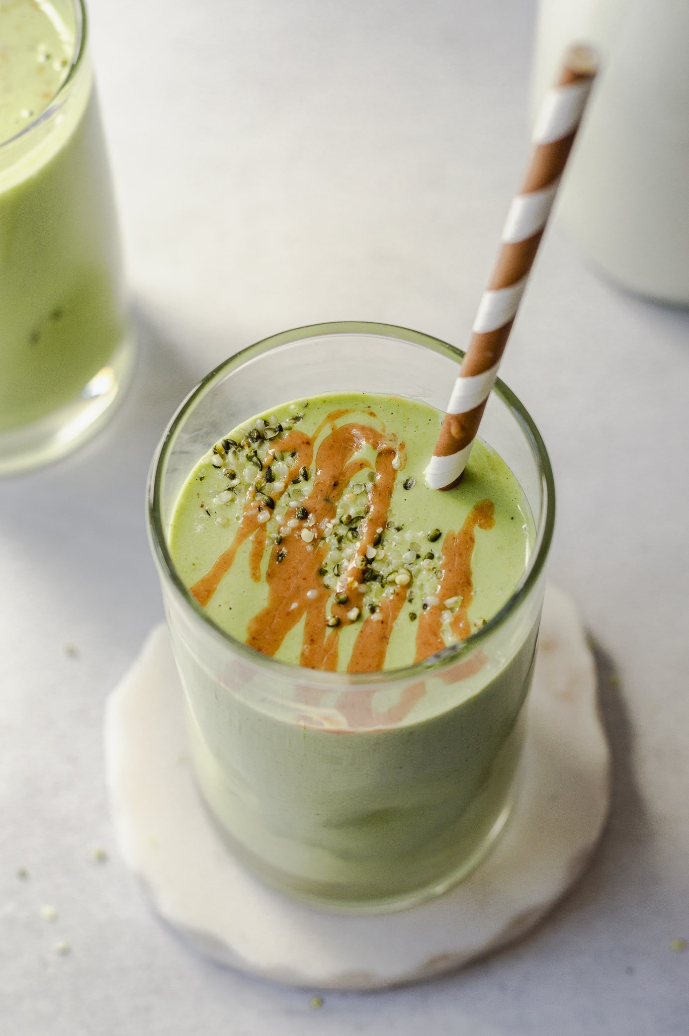 Peanut Butter Green Protein Smoothie
