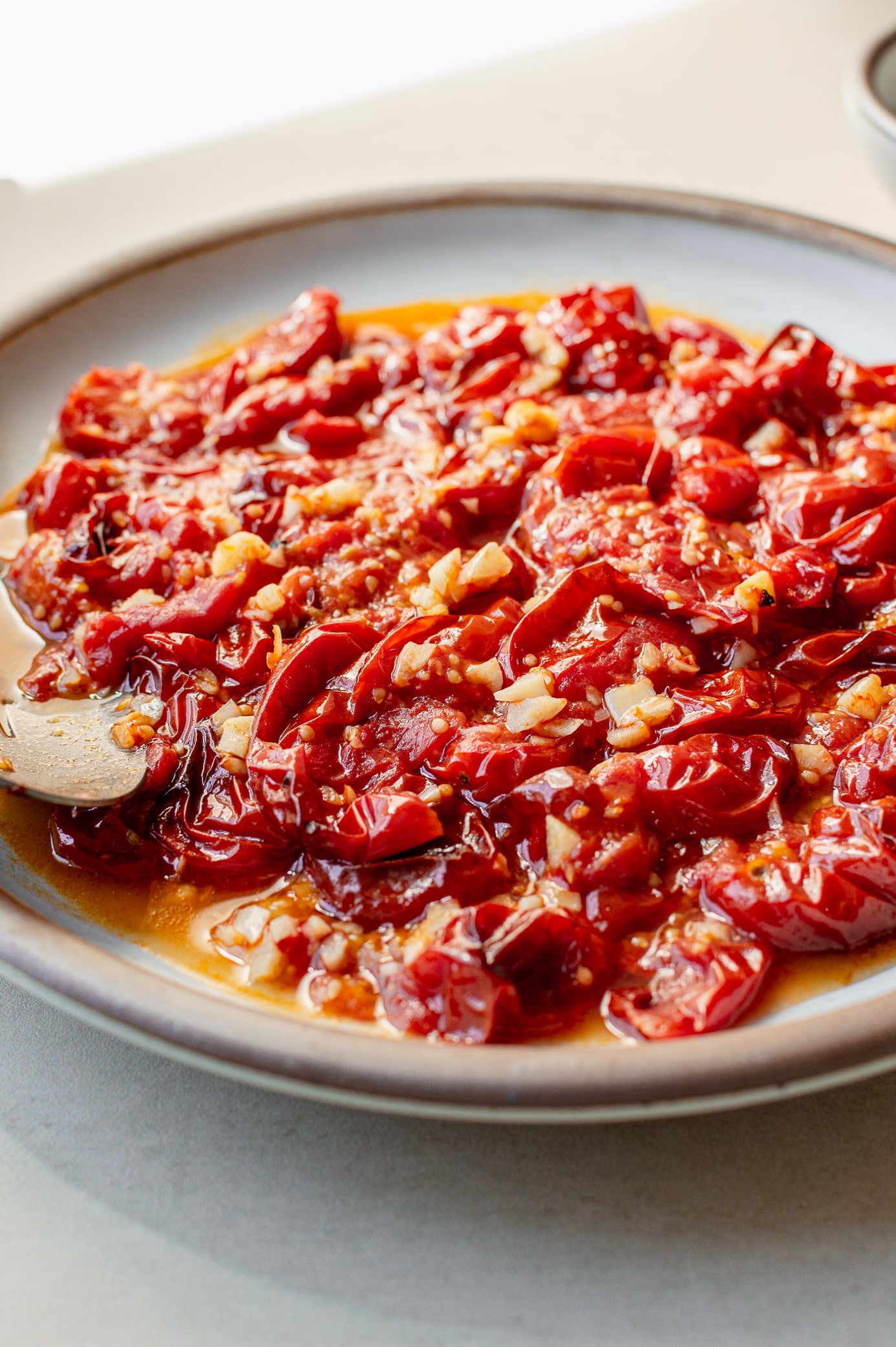 oven roasted tomatoes with garlic and olive oil
