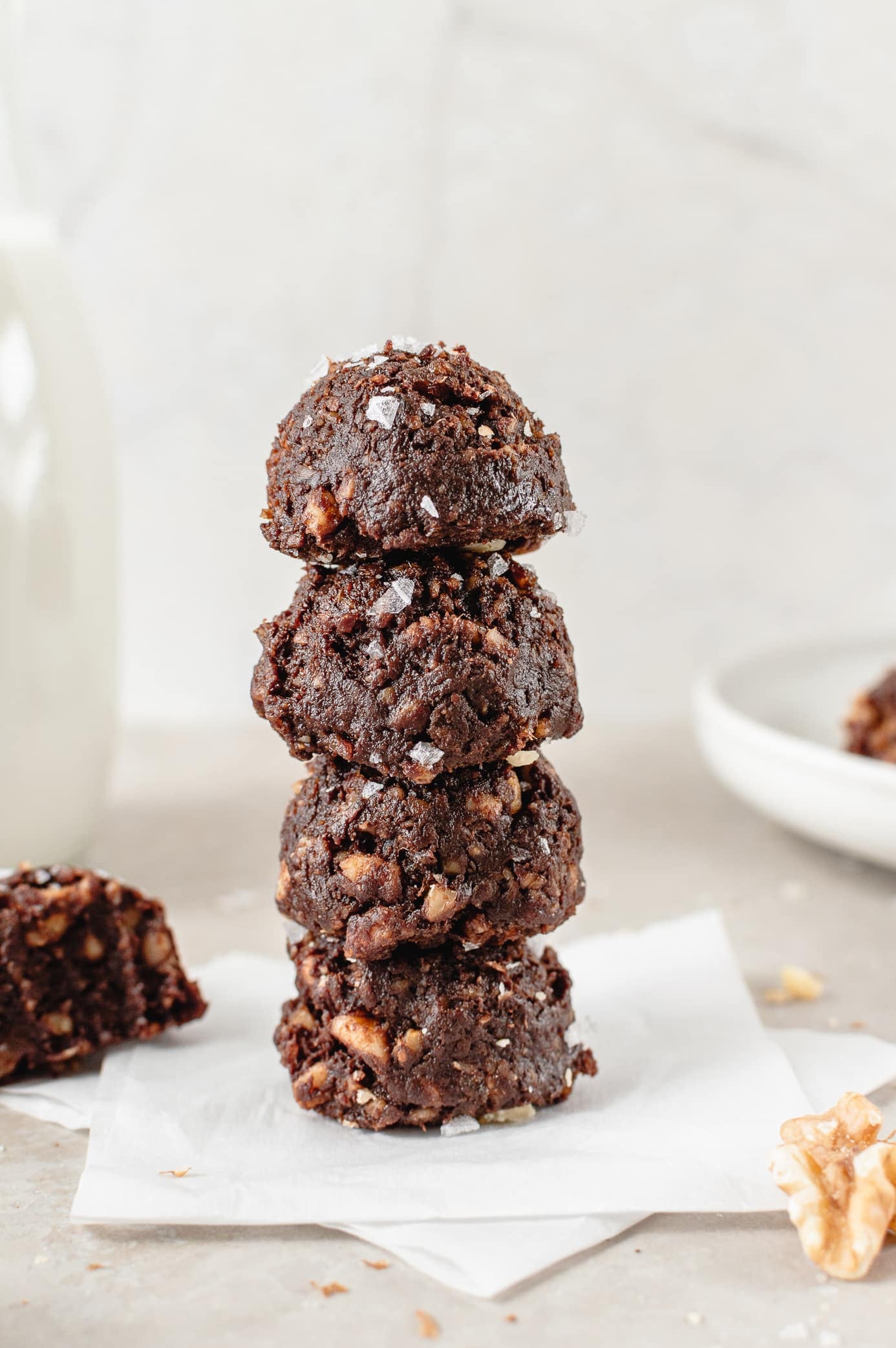 stack of date brownie bites